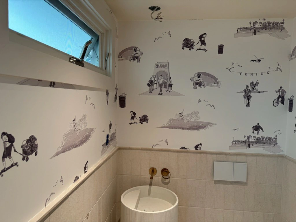 Revere Wallpaper Installations elegant floral wallpaper installation in Boston residence