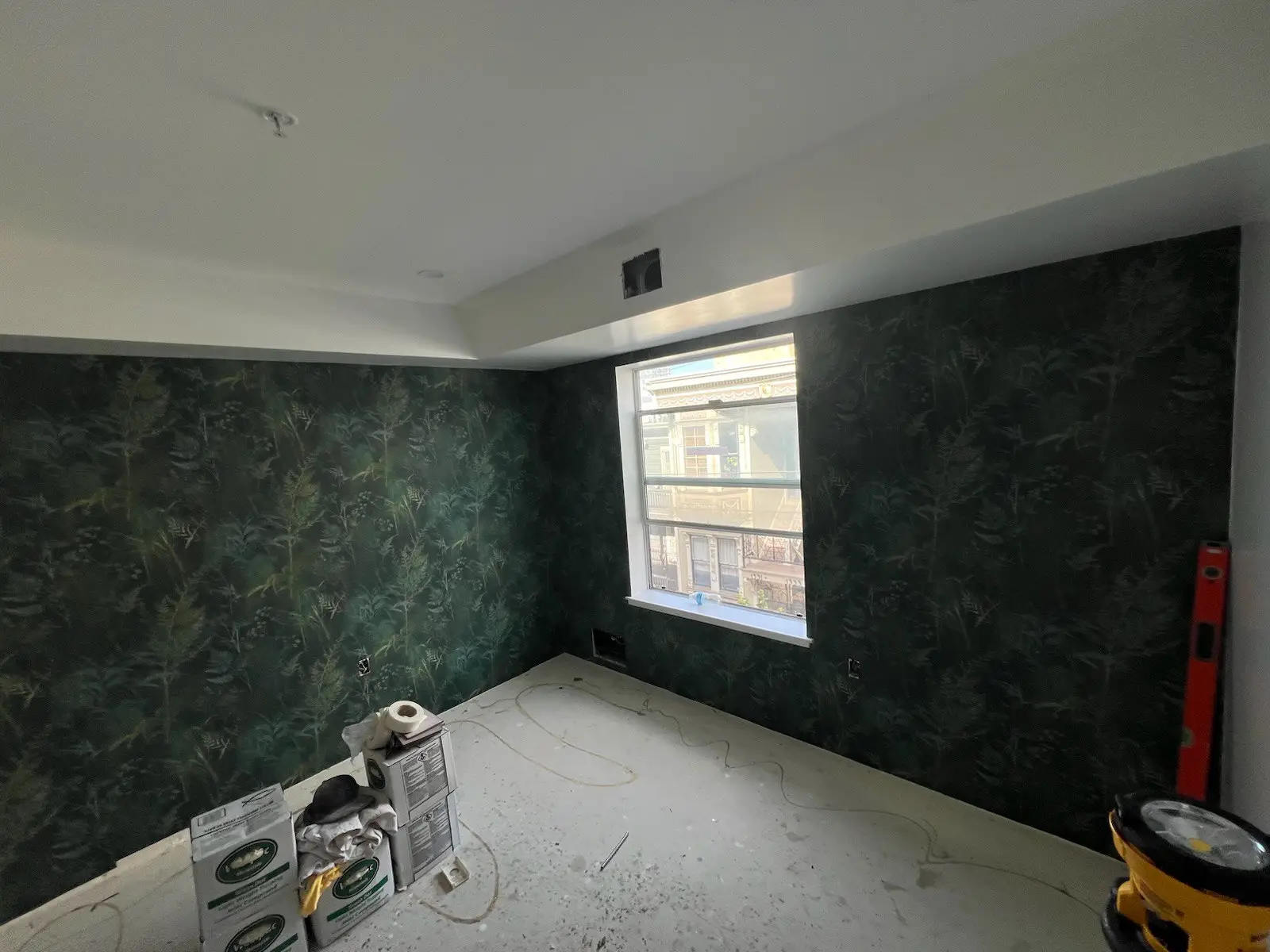 Revere Wallpaper Installations modern geometric wallpaper pattern professionally installed in Downtown Boston